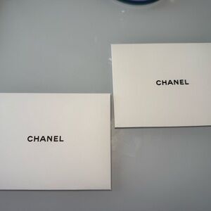 2 Chanel White Envelopes with Blank Card